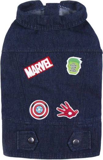 Écussons Marvel et look en jean