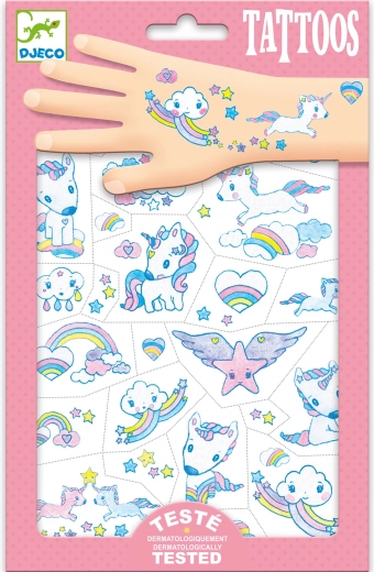 DJECO tatouages temporaires Licornes