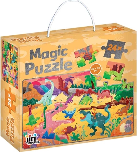 Puzzle scintillant en boîte – Dinosaures