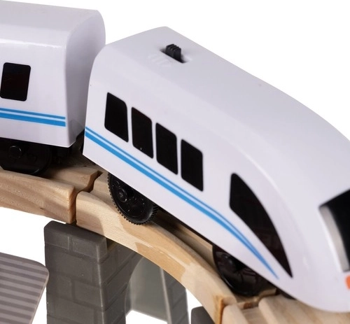 Train avec attelage magnétique