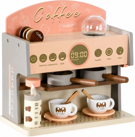 Machine à café en bois réaliste comme au café