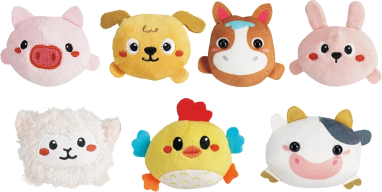 7 animaux en peluche pour enrichir le jeu et développer l’imagination
