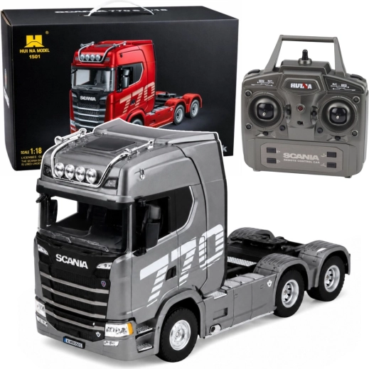 Huina Scania 1501 RC camion tracteur télécommandé 1:18 gris argenté