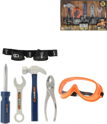 Kit d’outils pour enfants avec ceinture et lunettes de protection - 1 kit