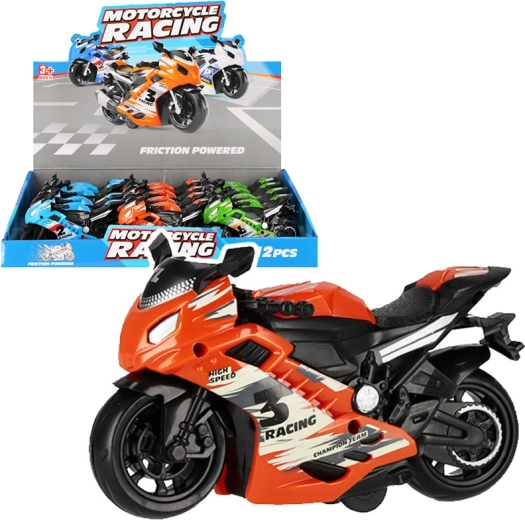 Moto de course colorée – jouet pour enfants 14 cm