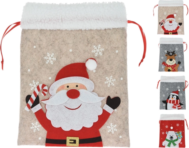 Sac en feutre de Noël avec impression 26 cm