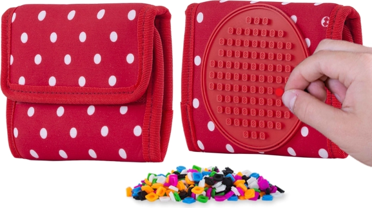 Portefeuille rouge Pixie Crew à pois blancs
