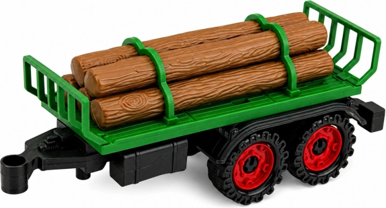 Remorque à bois avec bûches pour un jeu réaliste