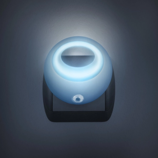 Veilleuse LED nocturne Phenom avec capteur bleue