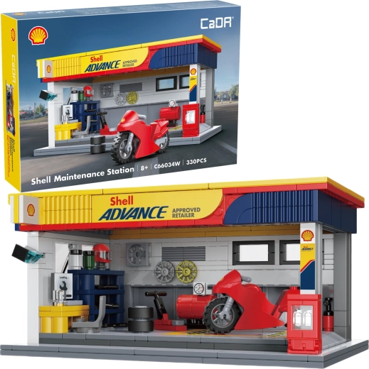 CaDA Station de service Shell – set de construction 330 pièces
