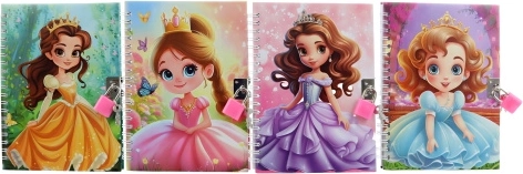 Carnet avec cadenas – princesse