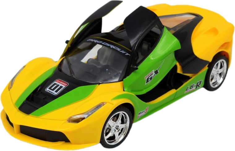 Voiture de sport télécommandée avec lumières LED rouge - 1 pièce