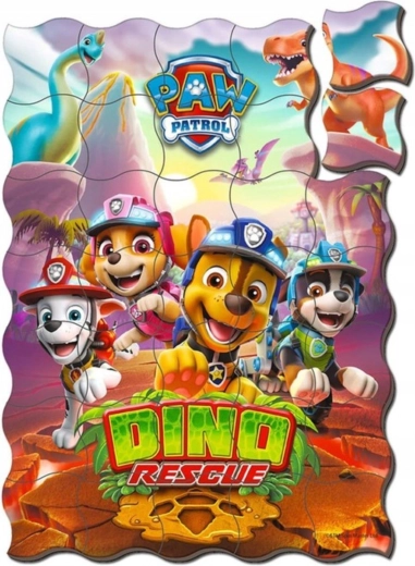 Motif Dino Rescue coloré qui plonge les enfants dans le jeu