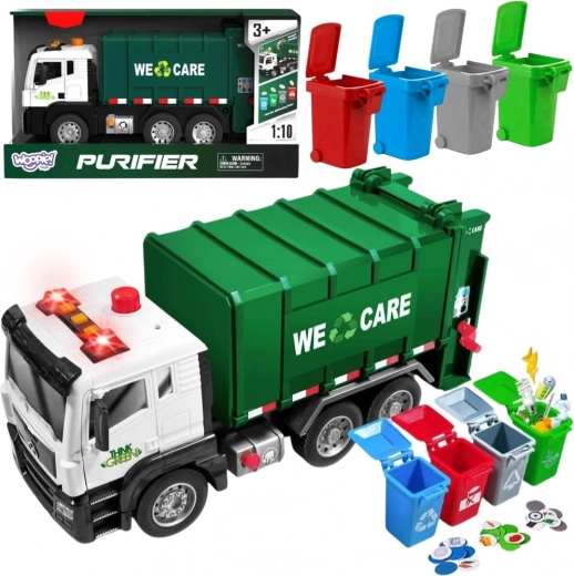 Camion à ordures interactif Purifier 1:10 - Jouet éducatif pour le tri des déchets