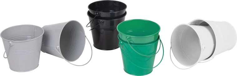 Ensemble de seaux métalliques colorés Classic World - 8 pièces