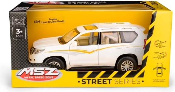 MSZ Toyota Land Cruiser Prado modèle réduit de voiture blanc à l’échelle 1:24