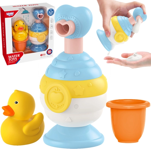 Set de bain avec canard, gobelet et distributeur de savon WOOPIE Baby