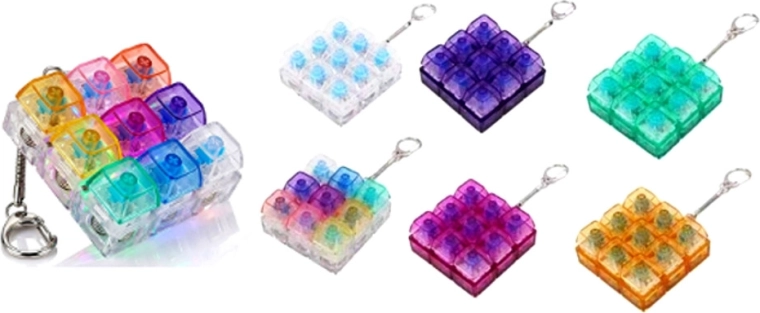 Porte-clés anti-stress à clics avec lumière