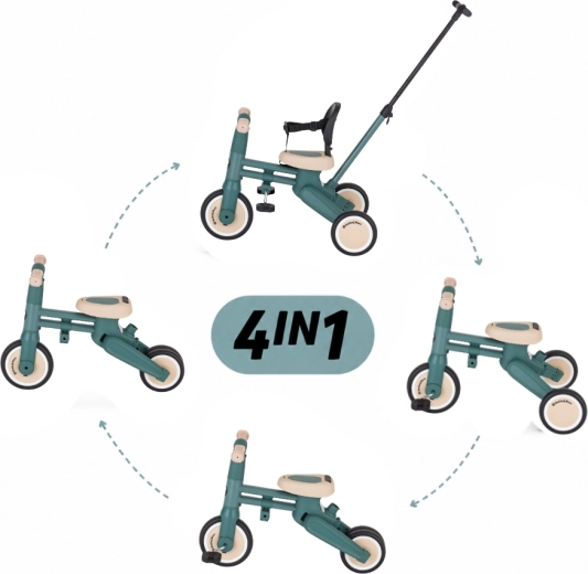 Petite&Mars tricycle multifonction 4-en-1 Drift vert brumeux
