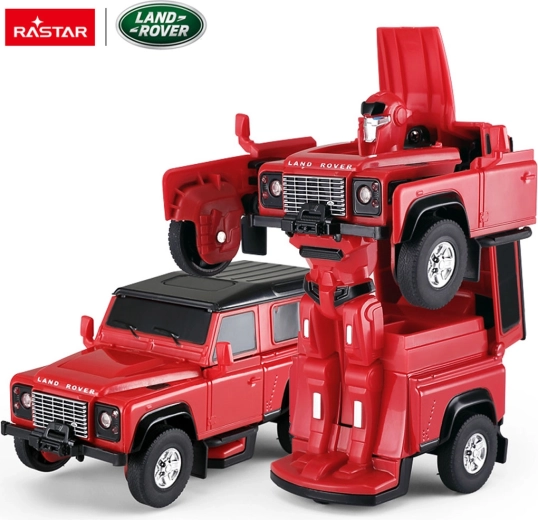 Voiture en métal et robot 2-en-1 Land Rover Defender RASTAR 1:32 rouge