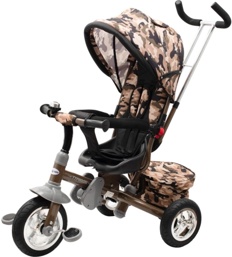 Tricycle enfant 3-en-1 avec siège rotatif 360° Baby Mix Typhoon, army