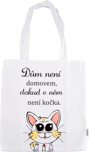 Sac en coton CAT HOME blanc