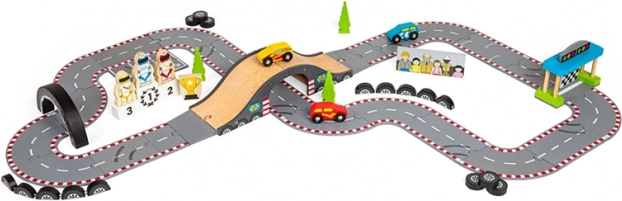 Bigjigs Rail circuit de course en bois journée de course