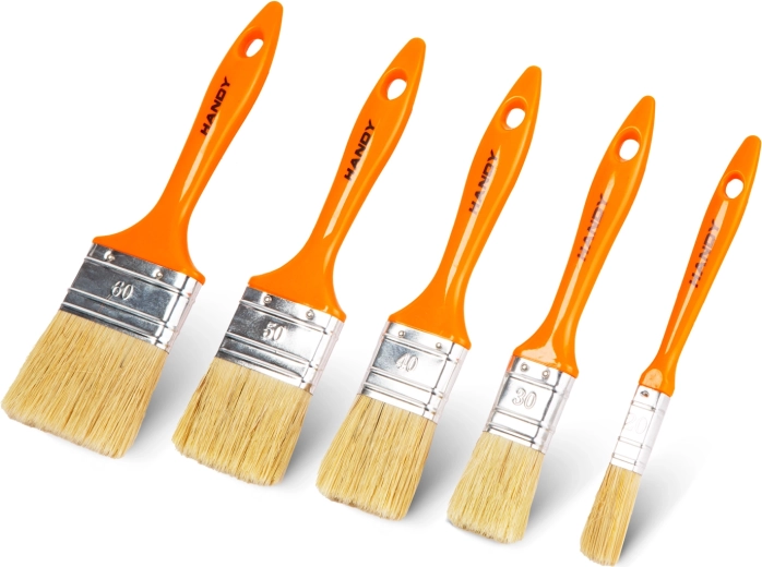 Kit de pinceaux plats de peinture 20 à 60 mm, 5 pièces