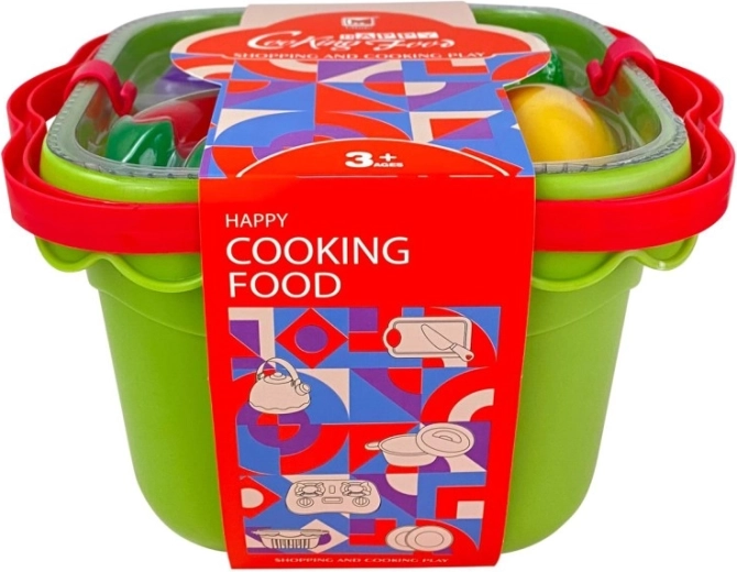 Panier avec fruits et légumes à couper, set pour enfants