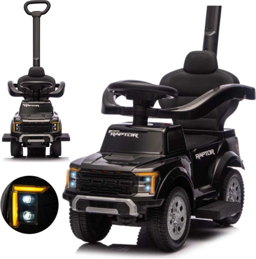 Porteur enfant Milly Mally avec barre de guidage Ford F-150 Raptor 3 en 1 noir
