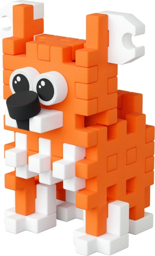Adorable corgi en briques pixelisées