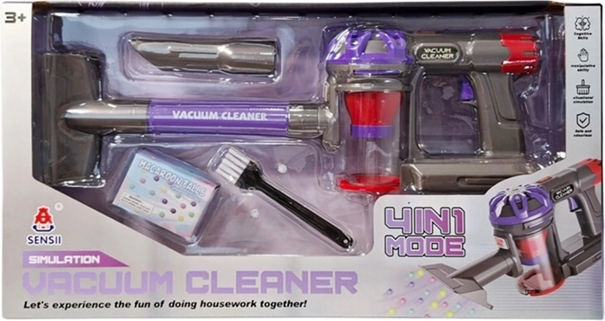 Aspirateur enfant à piles, à main et balai 4 en 1
