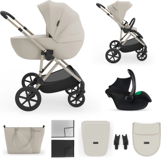 Poussette combinée 3-en-1 Kinderkraft PRIME 3 sand dune