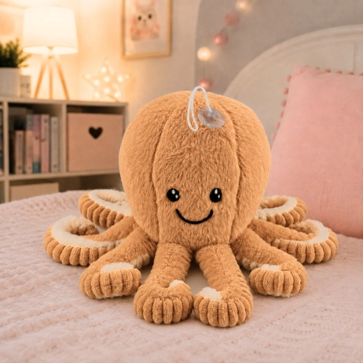 Peluche douce avec visage brodé