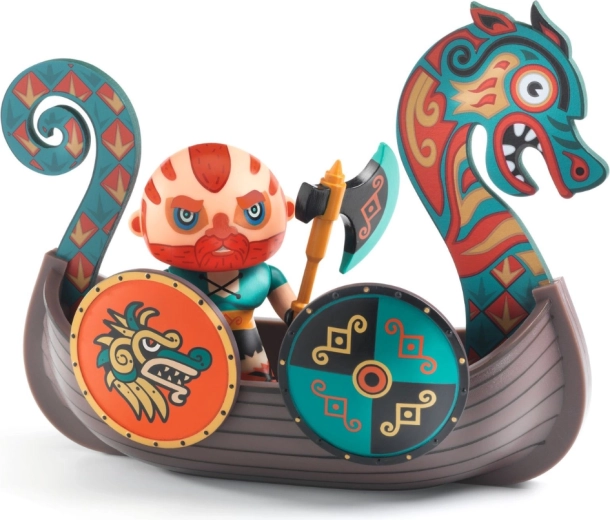 Djeco Arty Toys figurine Drak – Viking sur son bateau