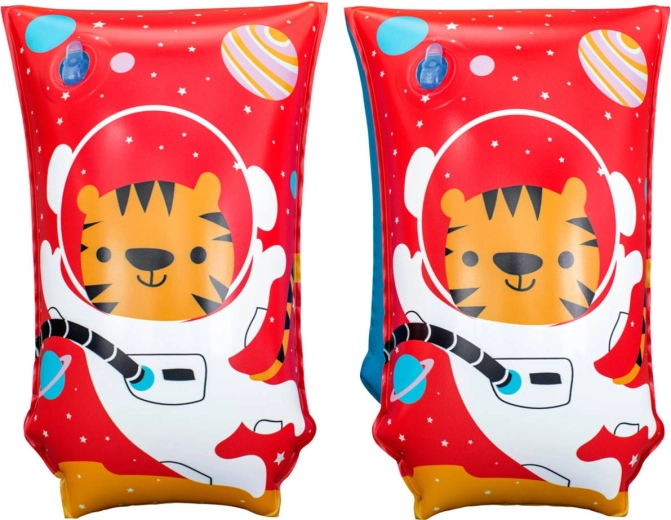 Joyeux motif de tigre astronaute