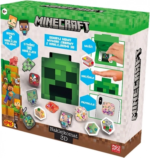 Kit créatif 3D MINECRAFT – machine à autocollants