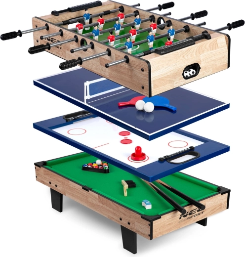 4 jeux dans une table compacte
