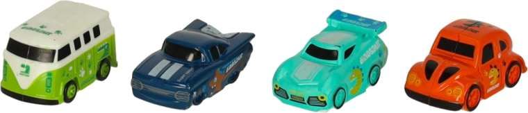 Quatre petites voitures pour jouer aux courses