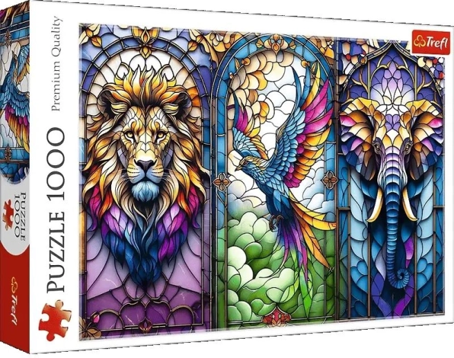 Puzzle Vitrail : animaux – 1000 pièces