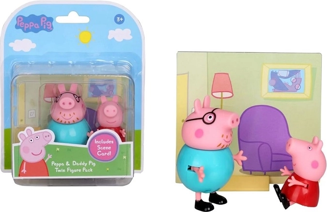 Peppa Pig – set de figurines Peppa et Papa Pig
