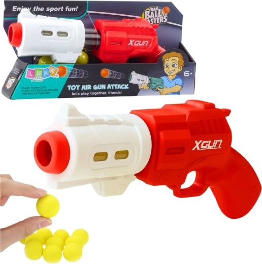 Pistolet à balles en mousse XGUN, rouge, 6 pcs