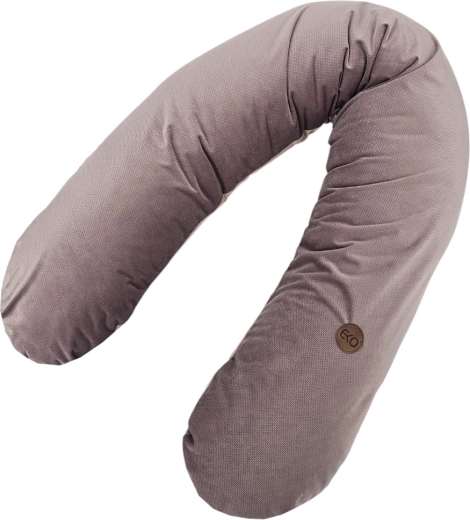 Coussin d’allaitement EKO en coton Velvet dark pink 180 cm