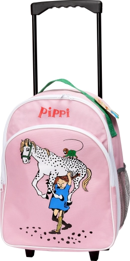 Valise enfant à roulettes Pippi, rose