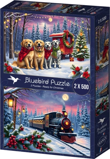 Bluebird puzzle Noël arrivent 2×500 pièces