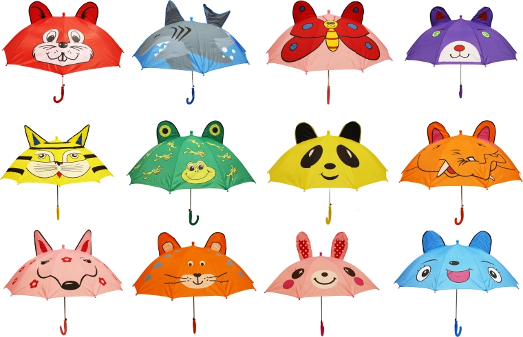Parapluie pour enfants avec oreilles d’animaux 47 cm - 1 pièce