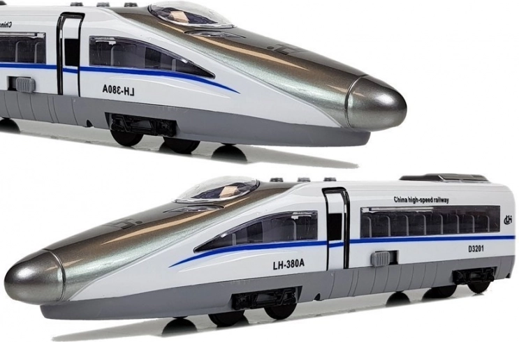 Petit train Pendolino avec tirette blanc avec sons et lumières