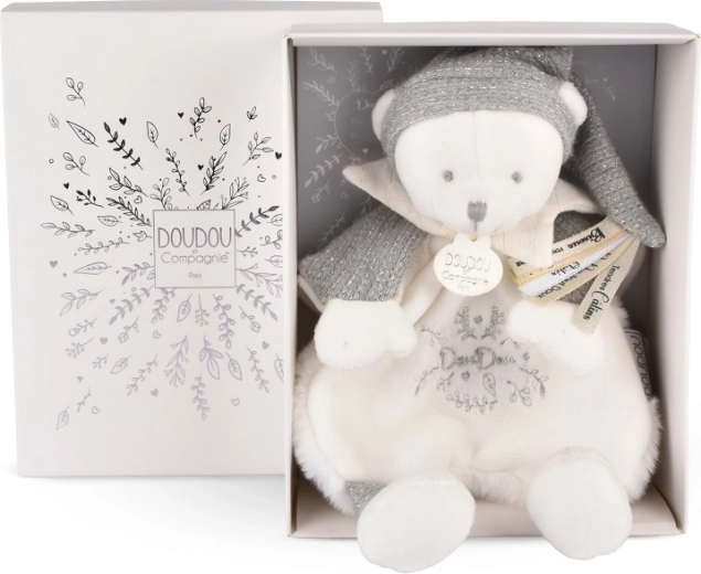 Doudou Coffret cadeau - Ourson en peluche avec bonnet 25 cm