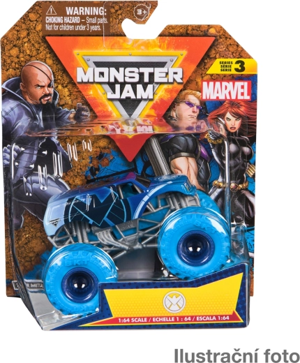 Monster Jam modèle en métal de monster truck Marvel 1:64 – assortiment