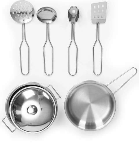Sept accessoires de cuisine en métal